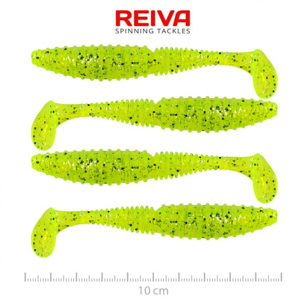 Reiva Zander Power Shad 10cm 7,05gr 4db/cs (Fluo Green Flitter II.)