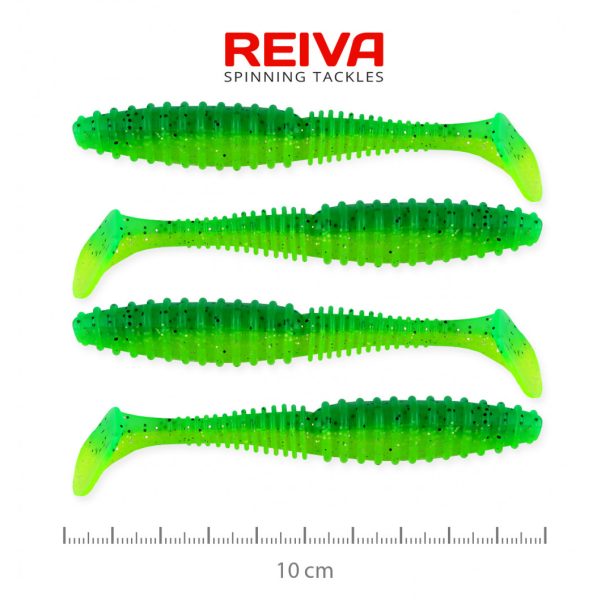 Reiva Zander Power Shad 10cm 7,05gr 4db/cs (Green Flitter) Plastic bait