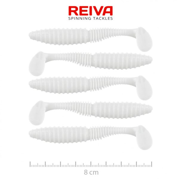 Reiva Zander Power Shad 8cm 3,18gr 5db/cs (White) Plastic bait
