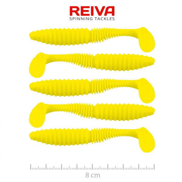 Reiva Zander Power Shad 8cm 3,18gr 5db/cs (Lemon Yellow) Plastic bait