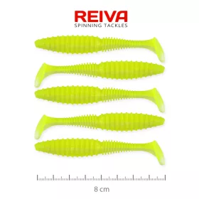   Reiva Zander Power Shad 8cm 3.18gr 5pcs/pack (Fluo Green) Plastic lure