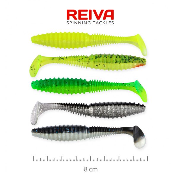 Reiva Zander Power Shad 8cm 3,18gr 5db/cs (5colour) Plastic bait