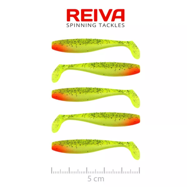 Reiva Flat Minnow Shad Watermelon 5cm 1,3gr Plastic Lure 5pcs