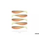 Reiva Flat Minnow Shad 10cm 4pcs/pack (Black-White-Orange) soft bait