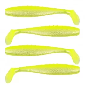 Reiva Flat Minnow Shad 10cm 4pcs/pack (Yellow-Silver)