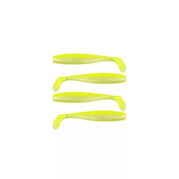 Reiva Flat Minnow Shad 10cm 4pcs/pack (Yellow-Silver)