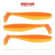 Reiva Flat Minnow Shad 12.5cm Shiny Orange Plastic Bait 3pcs