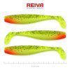 Reiva Flat Minnow shad 12,5cm 3db/cs (Green-Red Flitter) Plastic bait