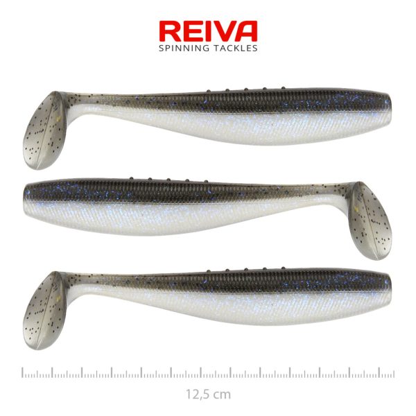Reiva Flat Minnow Shad 12.5cm Magic Fish Plastic Bait 3pcs