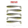 Reiva Flat Minnow shad 7,5cm 5db/cs (Black-Silver Flitter) Plastic bait