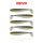 Reiva Flat Minnow shad 7,5cm 5db/cs (Black-Silver Flitter) Plastic bait