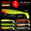 Reiva Flat Minnow shad 7,5cm 5db/cs (Black-Silver Flitter) Plastic bait