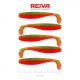 Reiva Flat Minnow shad 7,5cm 5db/cs (Green-Orange Flitter) Plastic bait