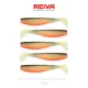 Reiva Flat Minnow shad 7.5cm 5pcs/pack (Black-White-Orange) Plastic lure