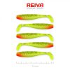 Reiva Flat Minnow shad 7,5cm 5db/cs (Green-Red Flitter) Plastic bait