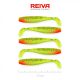 Reiva Flat Minnow shad 7,5cm 5db/cs (Green-Red Flitter) Plastic bait
