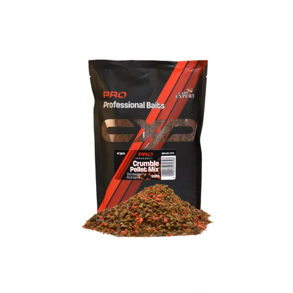 Carp ExpertPro Crumble Pellet Mix Strawberry-Octopus 800gr