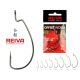Reiva Offset Worm Black 4 5pcs/pack Ear Bearded Predator Fish Hook