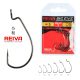 Reiva Offset Worm Big Eye 1/0 Offset Hook 5pcs