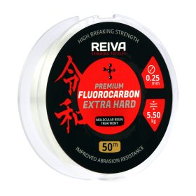   Reiva Reiva Fluorocarbon 50m 0.30mm Monofilament leader line-Transparent