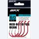 BKK RED OCTOPUS BEAK CATFISH HOOK 6/0# 5 DB/CSOMAG - Catfish hook - Barbed hook, Eyed hook
