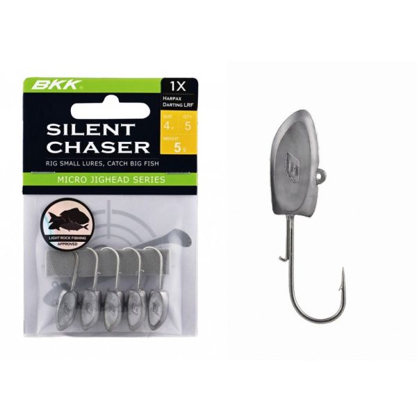 BKK Silent Chaser Microjig - Harpax Darting LRF 4#, 2.5g, 5pcs/pack Jig head