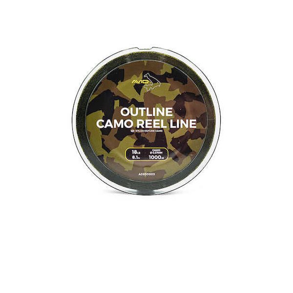 Avid Outline Camo Reel Line 18Lb 1000M