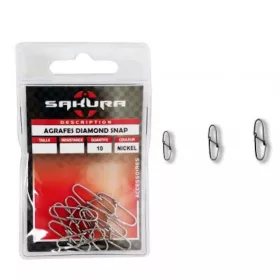 Sakura - DIAMOND SNAP NICKEL 35KG - # 3 X 10 - Swivel snap