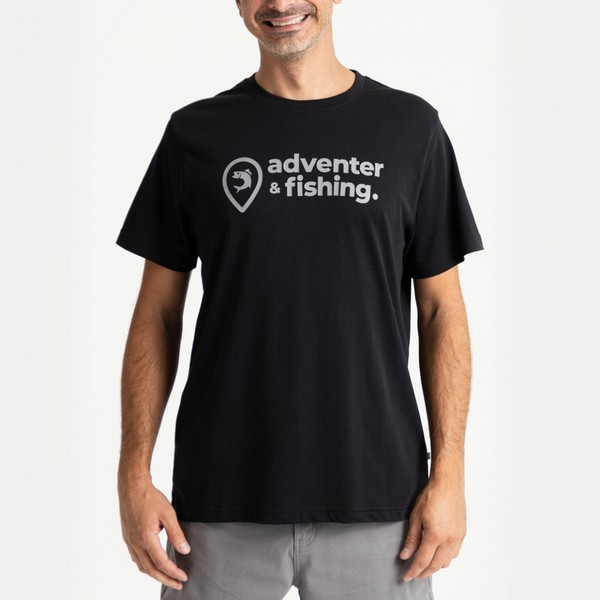 Adventer & Fishing Black M Short Sleeve T-Shirt
