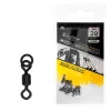 Mikado Micro 20 Black Ring Swivel 10pcs