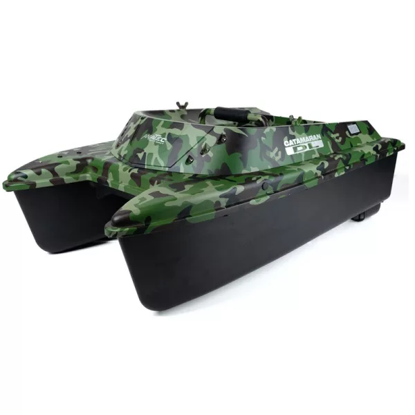 Anatec Catamaran Bait Boat in Forest Woodland Camouflage, Lithium 16Ah Battery, AN-I6X Remote Control