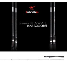   Apia Grandage Naval Silver Scale C65ML Cast 1.96m 7-25gr 2-Piece Spinning Rod