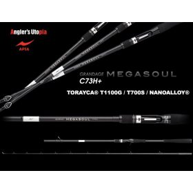   Apia Grandage Naval Megasoul C73H+ Cast 2.21m Max 200gr 2-Piece Spinning Rod