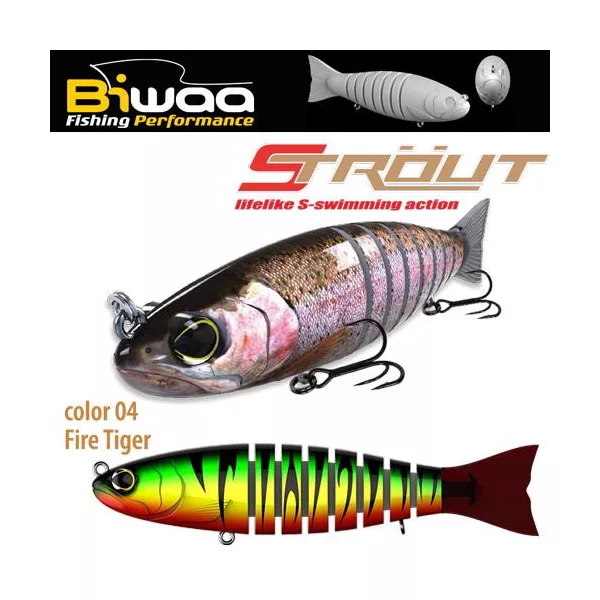 Biwaa Strout 14cm 29gr 04 Fire Tiger Wobbler 1pc