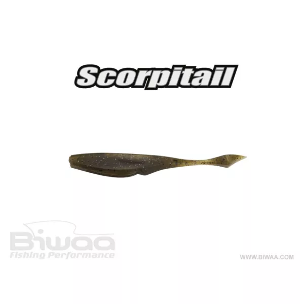 Biwaa Scorpitail 13cm 002 Green Pumpkin Soft Lure 6pcs