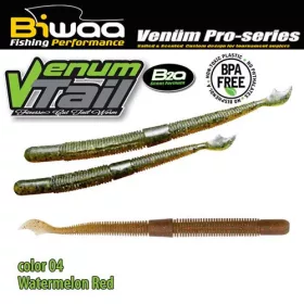 Biwaa Venum Tail 10cm 04 Watermelon Red Rubber Lure 10pcs