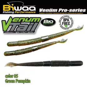 Biwaa Venum Tail 10cm 05 Green Pumpkin Soft Lure 10pcs