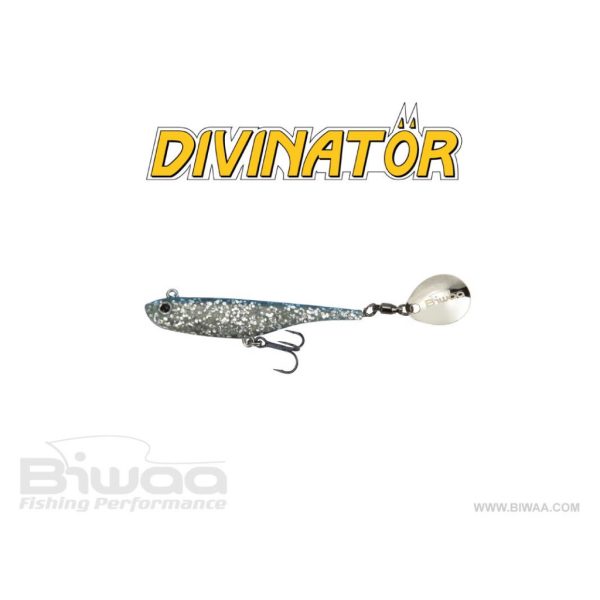 Biwaa Divinator Mini 9.5cm 9gr 01 Blue Chrome Spinnertail 1pc