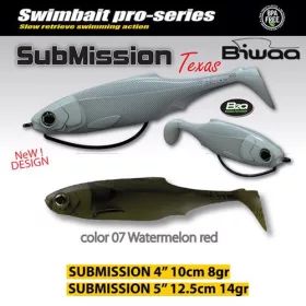 Biwaa Submission 13cm 07 Watermelon Red Soft Lure 3pcs