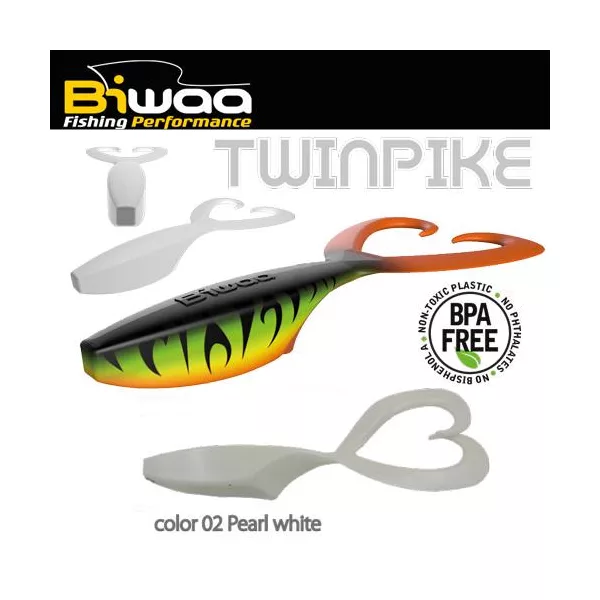 Biwaa Twinpike 15cm 24gr 02 Pearl White Soft Lure 3pc