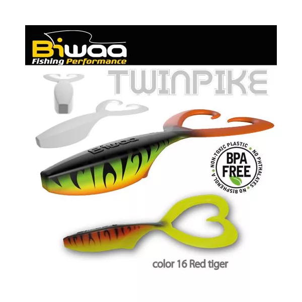 Biwaa Twinpike 15cm 24gr 16 Red Tiger Soft Lure 3pc