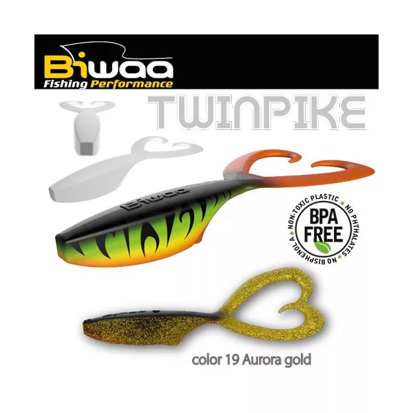Biwaa Twinpike 15cm 24gr 19 Aurora Gold Soft Lure 3pcs