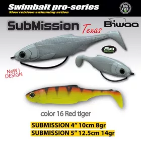 Biwaa Submission 13cm 16 Red Tiger Soft Lure 3pcs