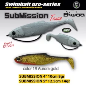Biwaa Submission 13cm 19 Aurora Gold Soft Lure 3pcs