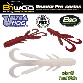 Biwaa Ultra Hog 7.5cm 08 Pearl White Rubber Lure 10pcs