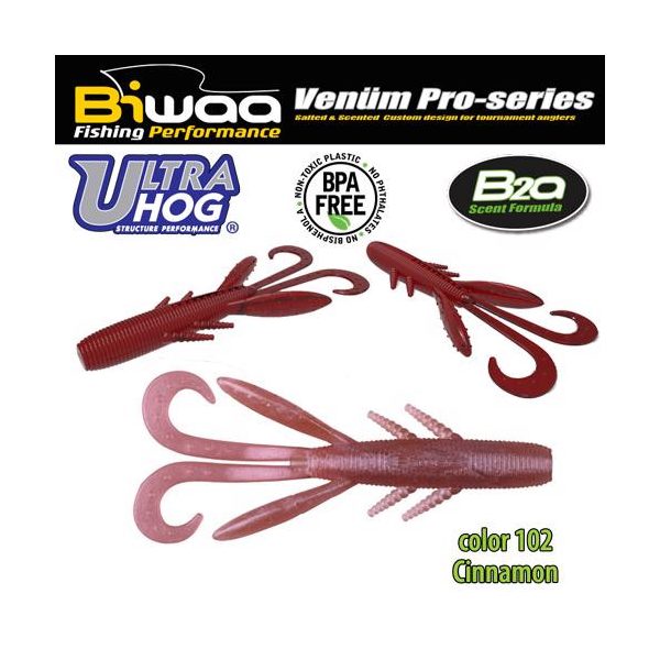 Biwaa Ultra Hog 10cm 102 Cinnamon Rubber Lure 8pcs