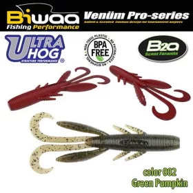 Biwaa Ultra Hog 10cm 02 Green Pumpkin Rubber Lure 8pcs