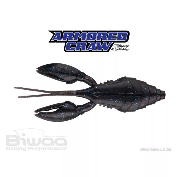 Biwaa Armored Craw 10cm 10 Black & Blue Rubber Lure 8pcs
