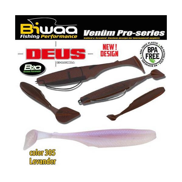 Biwaa Deus 10cm 305 Levander Plastic Bait 7pcs