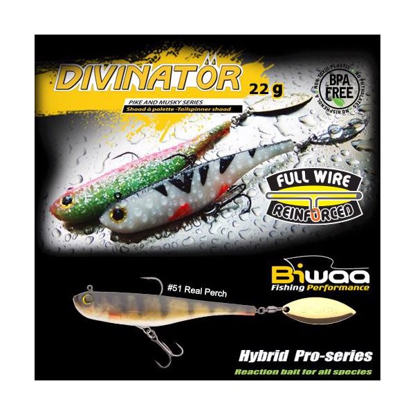 Biwaa Divinator Medium 18cm 35gr 51 Real Perch Spinnertail 1pc